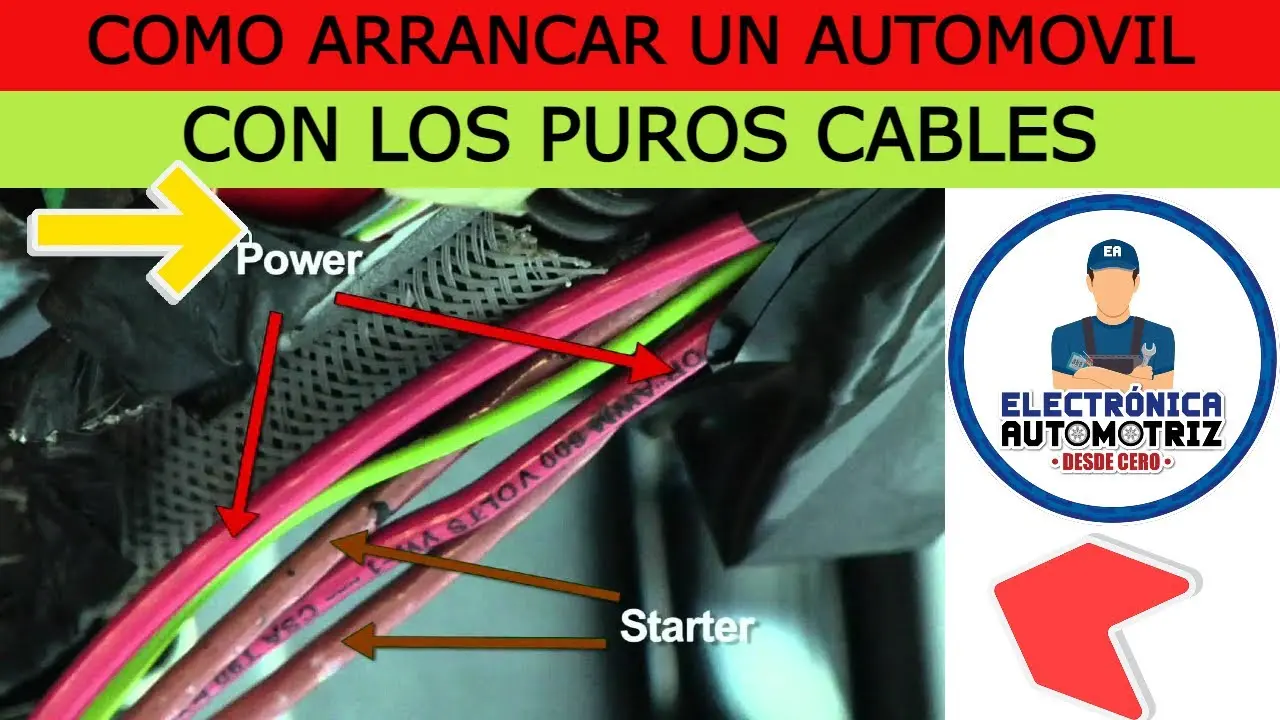 como encender un carro sin llaves solo con los cables - Cómo prender un carro descargado sin cables