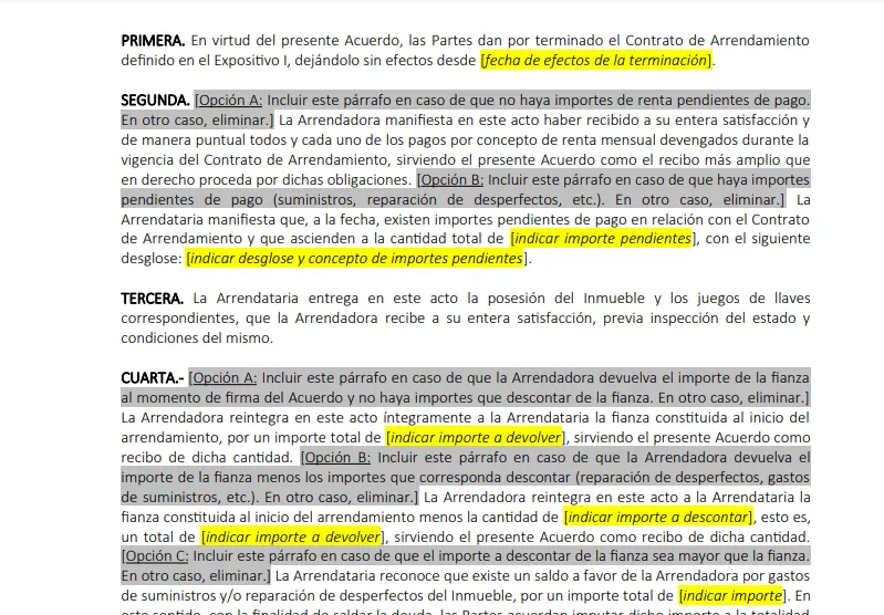 documento entrega de llaves al finalizar el alquiler - Cómo se finaliza un contrato de alquiler